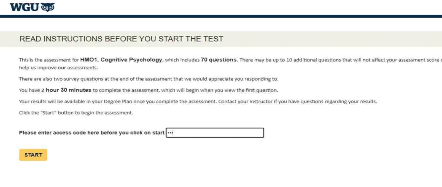 WGU D570 Cognitive Psychology OA2